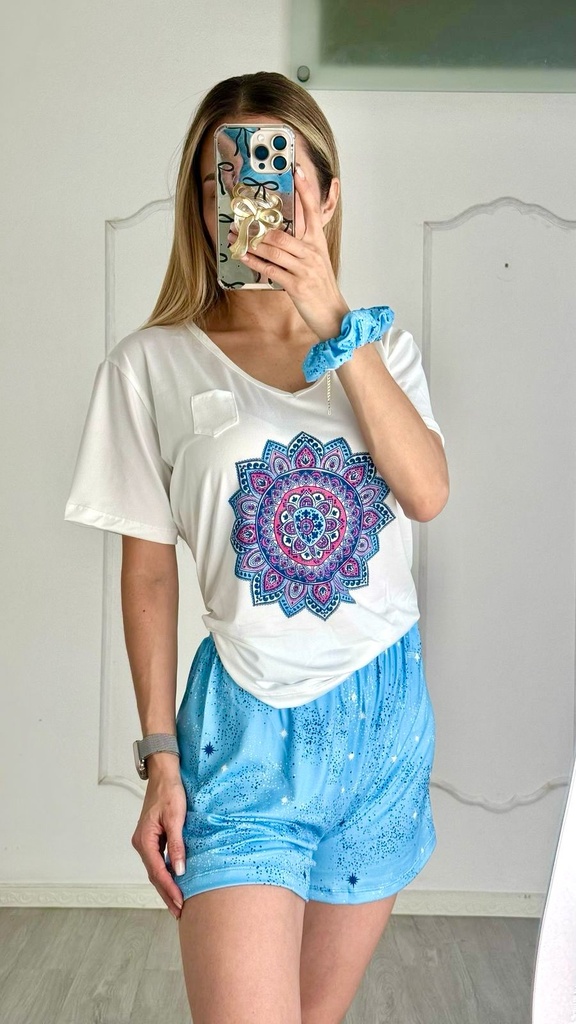 Pijama Mandala Short (Chica-Mediana, Esencial)