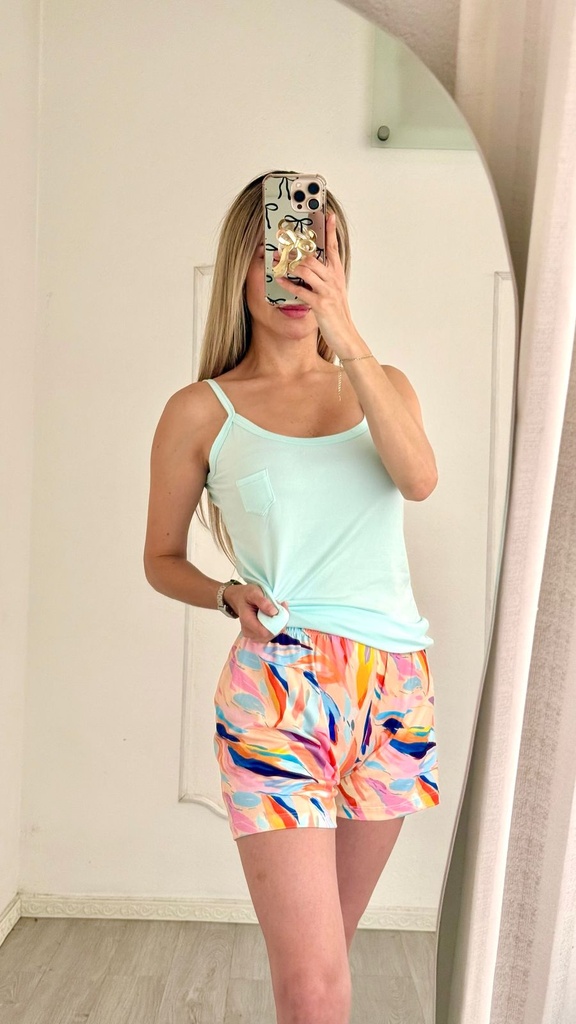 Pijama Sueño de Acuarelas (Chica-Mediana, Esencial)