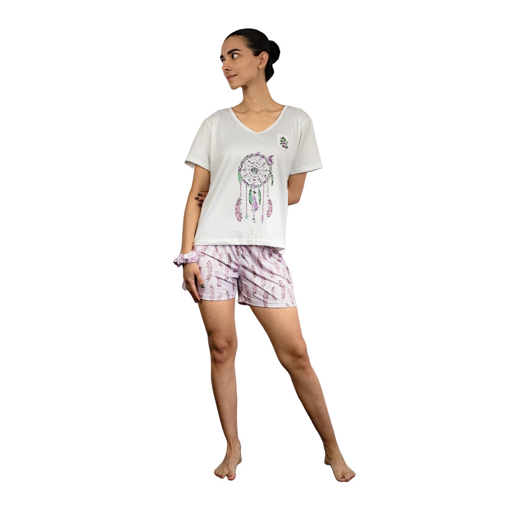 Pijama cuida tus sueños short (Chica-Mediana, Esencial)